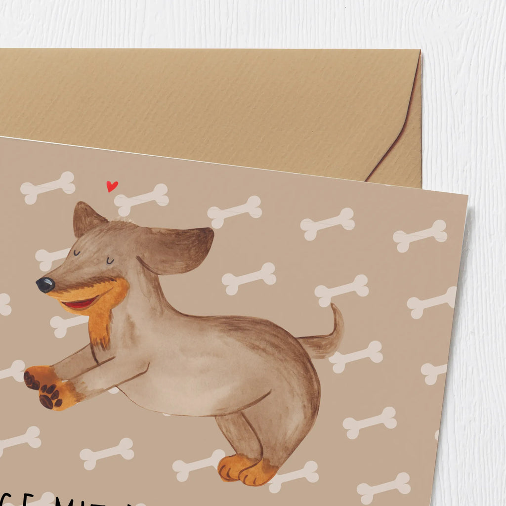 Deluxe Card Dog dachshund Geburtstagskarte, Karte, Einladungskarte, Glückwunschkarte, Grußkarte, Hochzeitskarte, Klappkarte, Hochwertige Grußkarte, Hochwertige Klappkarte, Hund, Hundemotiv, Haustier, Hunderasse, Tierliebhaber, Hundebesitzer, Sprüche, Hunde, Dackel, happy dog, Dachshund