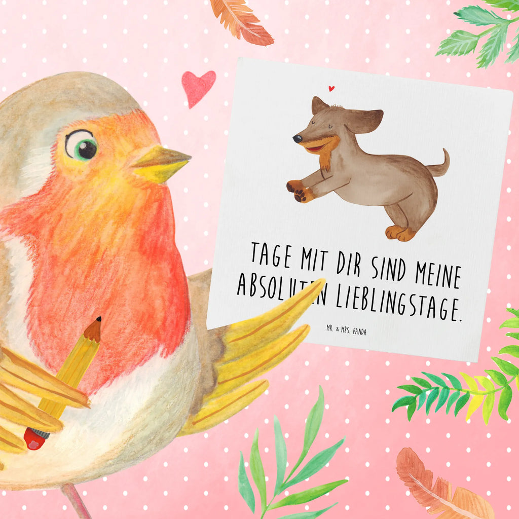 Deluxe Card Dog dachshund Geburtstagskarte, Karte, Einladungskarte, Glückwunschkarte, Grußkarte, Hochzeitskarte, Klappkarte, Hochwertige Grußkarte, Hochwertige Klappkarte, Hund, Hundemotiv, Haustier, Hunderasse, Tierliebhaber, Hundebesitzer, Sprüche, Hunde, Dackel, happy dog, Dachshund