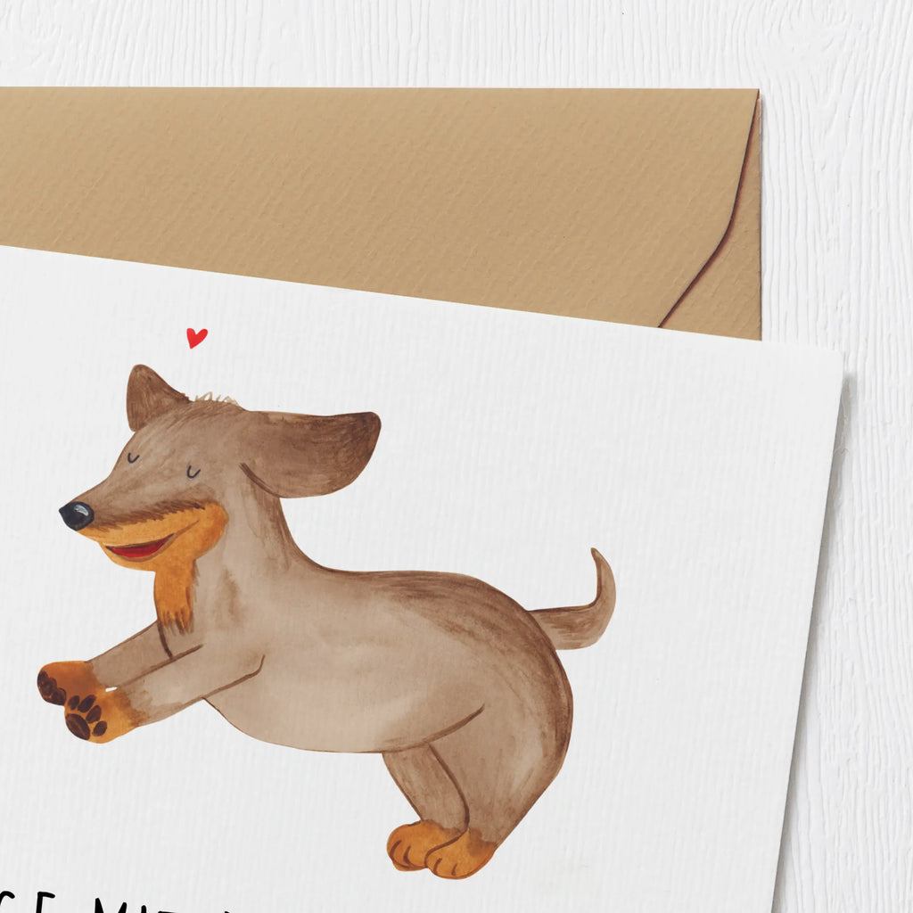 Deluxe Card Dog dachshund Geburtstagskarte, Karte, Einladungskarte, Glückwunschkarte, Grußkarte, Hochzeitskarte, Klappkarte, Hochwertige Grußkarte, Hochwertige Klappkarte, Hund, Hundemotiv, Haustier, Hunderasse, Tierliebhaber, Hundebesitzer, Sprüche, Hunde, Dackel, happy dog, Dachshund