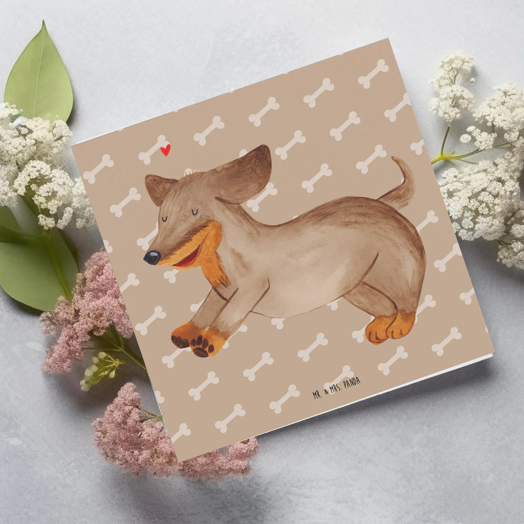Deluxe Card Dog dachshund Geburtstagskarte, Karte, Einladungskarte, Glückwunschkarte, Grußkarte, Hochzeitskarte, Klappkarte, Hochwertige Grußkarte, Hochwertige Klappkarte, Hund, Hundemotiv, Haustier, Hunderasse, Tierliebhaber, Hundebesitzer, Sprüche, Hunde, Dackel, happy dog, Dachshund
