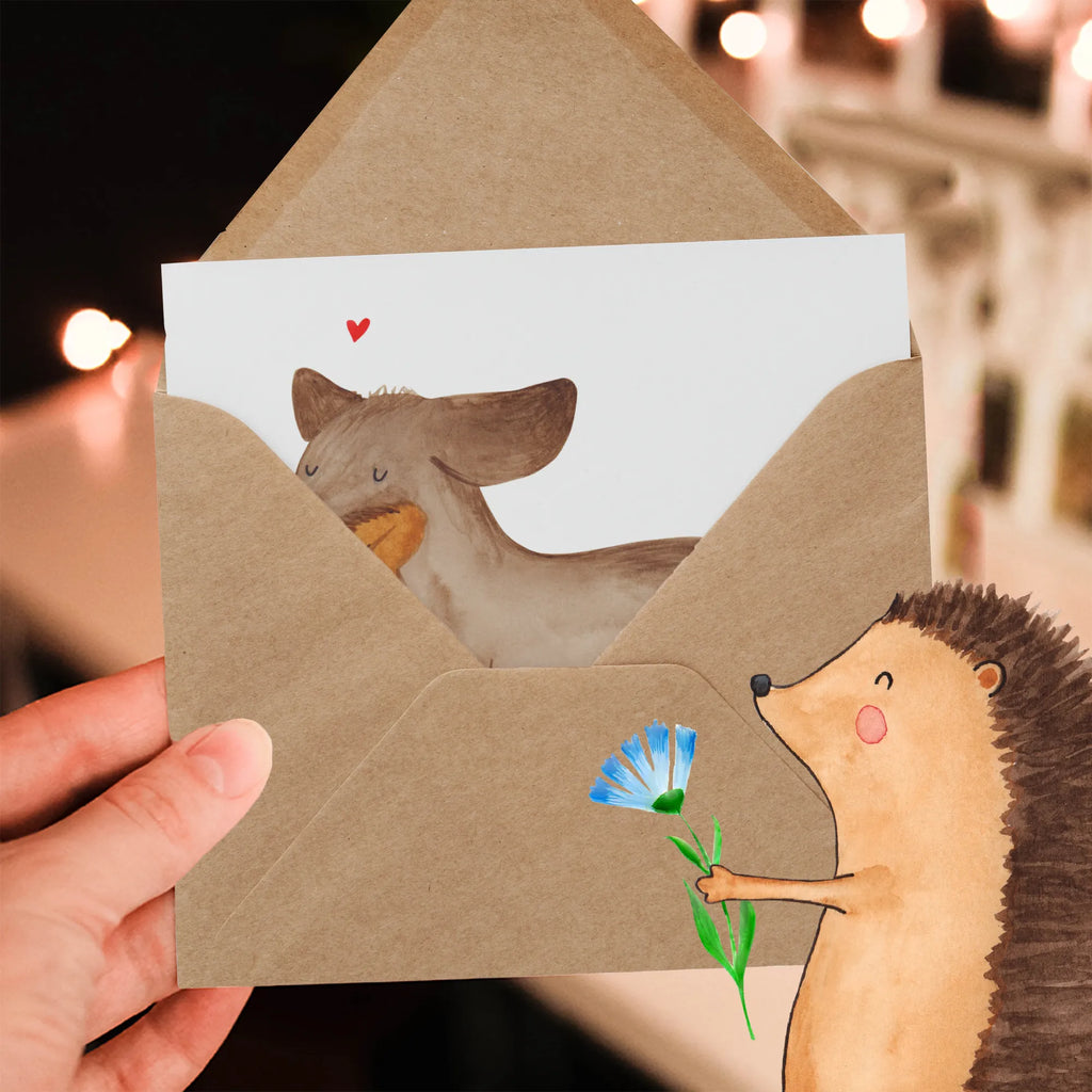 Deluxe Card Dog dachshund Geburtstagskarte, Karte, Einladungskarte, Glückwunschkarte, Grußkarte, Hochzeitskarte, Klappkarte, Hochwertige Grußkarte, Hochwertige Klappkarte, Hund, Hundemotiv, Haustier, Hunderasse, Tierliebhaber, Hundebesitzer, Sprüche, Hunde, Dackel, happy dog, Dachshund