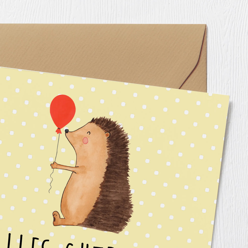 Deluxe Karte Igel Luftballon Karte, Einladungskarte, Geburtstagskarte, Klappkarte, Hochzeitskarte, Glückwunschkarte, Hochwertige Klappkarte, Grußkarte, Hochwertige Grußkarte, Tiermotive, Gute Laune, lustige Sprüche, Tiere, Geburtstagskind, Igel, Glückwunsch, Herzlichen Glückwunsch, Happy Birthday, Geburtstag, Ballon