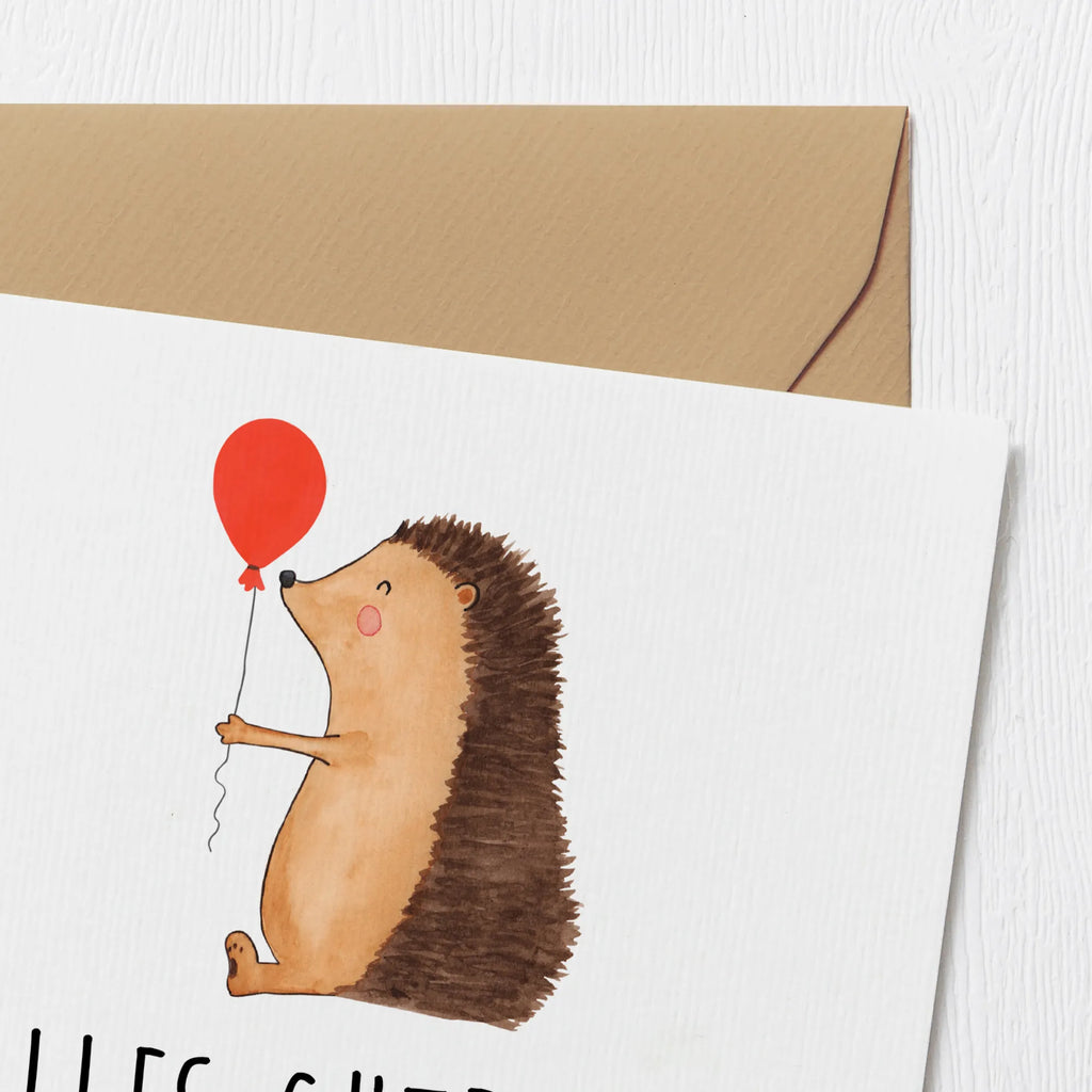 Deluxe Karte Igel Luftballon Karte, Einladungskarte, Geburtstagskarte, Klappkarte, Hochzeitskarte, Glückwunschkarte, Hochwertige Klappkarte, Grußkarte, Hochwertige Grußkarte, Tiermotive, Gute Laune, lustige Sprüche, Tiere, Geburtstagskind, Igel, Glückwunsch, Herzlichen Glückwunsch, Happy Birthday, Geburtstag, Ballon