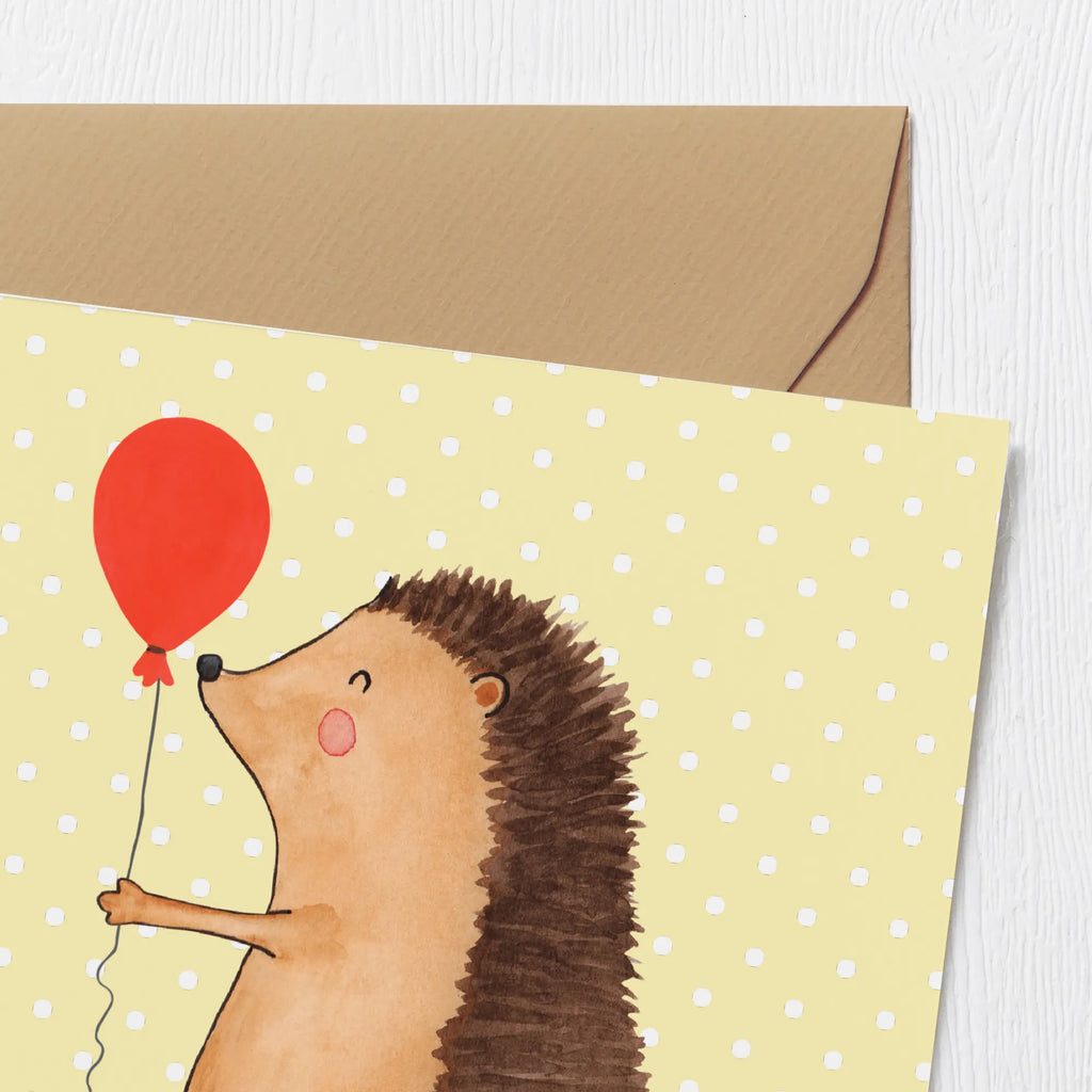 Deluxe Karte Igel Luftballon Karte, Einladungskarte, Geburtstagskarte, Klappkarte, Hochzeitskarte, Glückwunschkarte, Hochwertige Klappkarte, Grußkarte, Hochwertige Grußkarte, Tiermotive, Gute Laune, lustige Sprüche, Tiere, Geburtstagskind, Igel, Glückwunsch, Herzlichen Glückwunsch, Happy Birthday, Geburtstag, Ballon