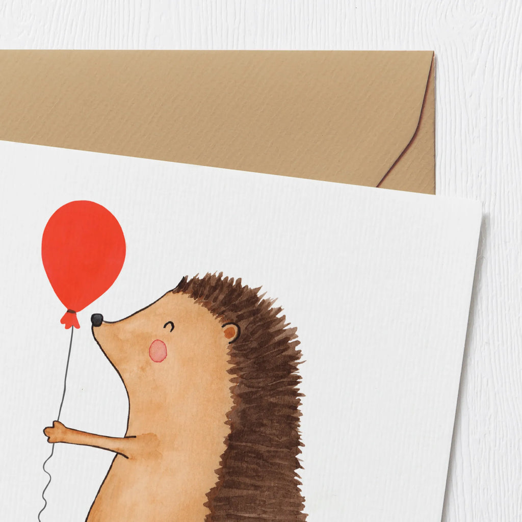 Deluxe Karte Igel Luftballon Karte, Einladungskarte, Geburtstagskarte, Klappkarte, Hochzeitskarte, Glückwunschkarte, Hochwertige Klappkarte, Grußkarte, Hochwertige Grußkarte, Tiermotive, Gute Laune, lustige Sprüche, Tiere, Geburtstagskind, Igel, Glückwunsch, Herzlichen Glückwunsch, Happy Birthday, Geburtstag, Ballon
