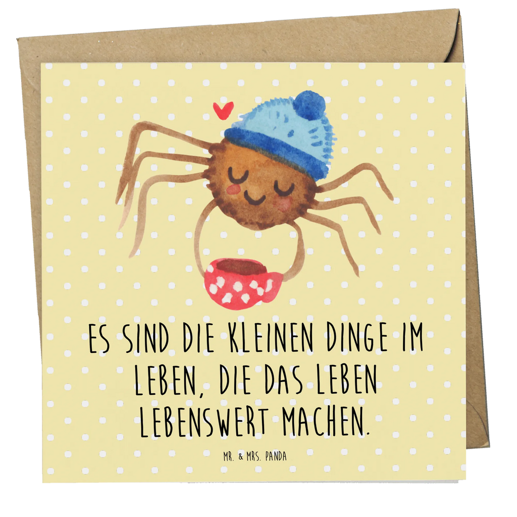 Deluxe Karte Spinne Agathe Kaffee Karte, Grußkarte, Geburtstagskarte, Einladungskarte, Klappkarte, Hochwertige Klappkarte, Hochwertige Grußkarte, Hochzeitskarte, Glückwunschkarte, Spinne Agathe, Spinne, Agathe, Videos, Merchandise, Kaffee, Morgen, Lebensweisheiten, Weiser Spruch, Morgenmuffel