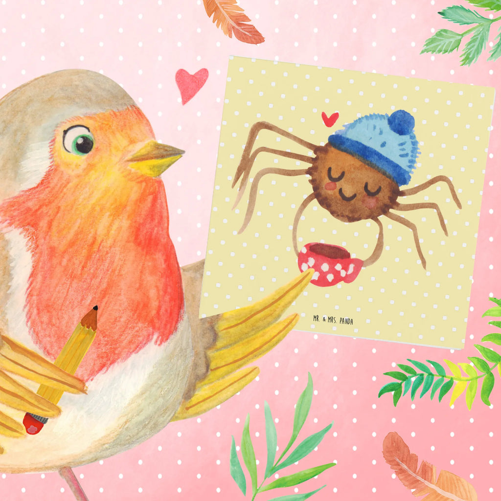 Deluxe Karte Spinne Agathe Kaffee Karte, Grußkarte, Geburtstagskarte, Einladungskarte, Klappkarte, Hochwertige Klappkarte, Hochwertige Grußkarte, Hochzeitskarte, Glückwunschkarte, Spinne Agathe, Spinne, Agathe, Videos, Merchandise, Kaffee, Morgen, Lebensweisheiten, Weiser Spruch, Morgenmuffel