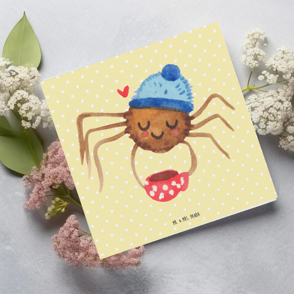 Deluxe Karte Spinne Agathe Kaffee Karte, Grußkarte, Geburtstagskarte, Einladungskarte, Klappkarte, Hochwertige Klappkarte, Hochwertige Grußkarte, Hochzeitskarte, Glückwunschkarte, Spinne Agathe, Spinne, Agathe, Videos, Merchandise, Kaffee, Morgen, Lebensweisheiten, Weiser Spruch, Morgenmuffel