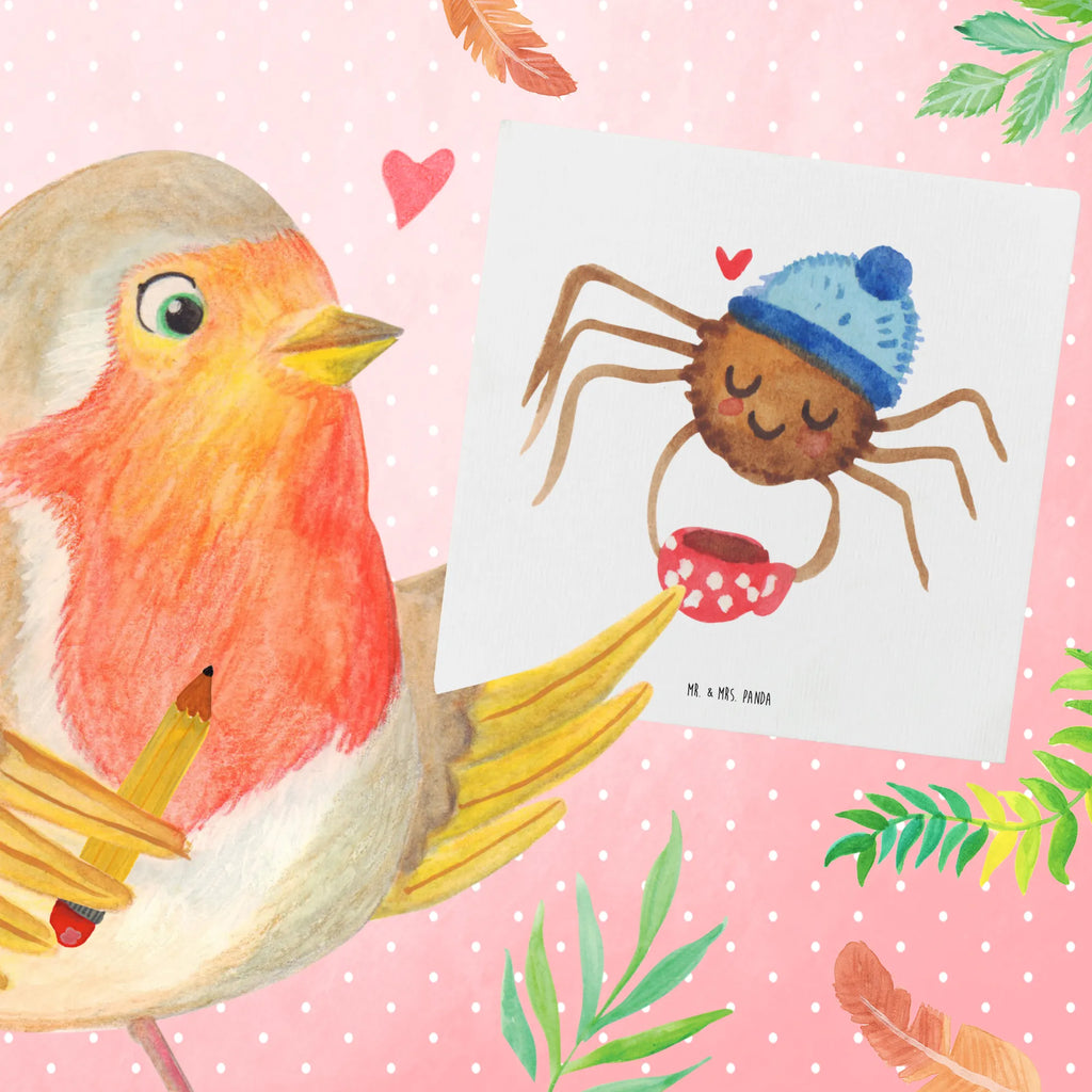 Deluxe Karte Spinne Agathe Kaffee Karte, Grußkarte, Geburtstagskarte, Einladungskarte, Klappkarte, Hochwertige Klappkarte, Hochwertige Grußkarte, Hochzeitskarte, Glückwunschkarte, Spinne Agathe, Spinne, Agathe, Videos, Merchandise, Kaffee, Morgen, Lebensweisheiten, Weiser Spruch, Morgenmuffel