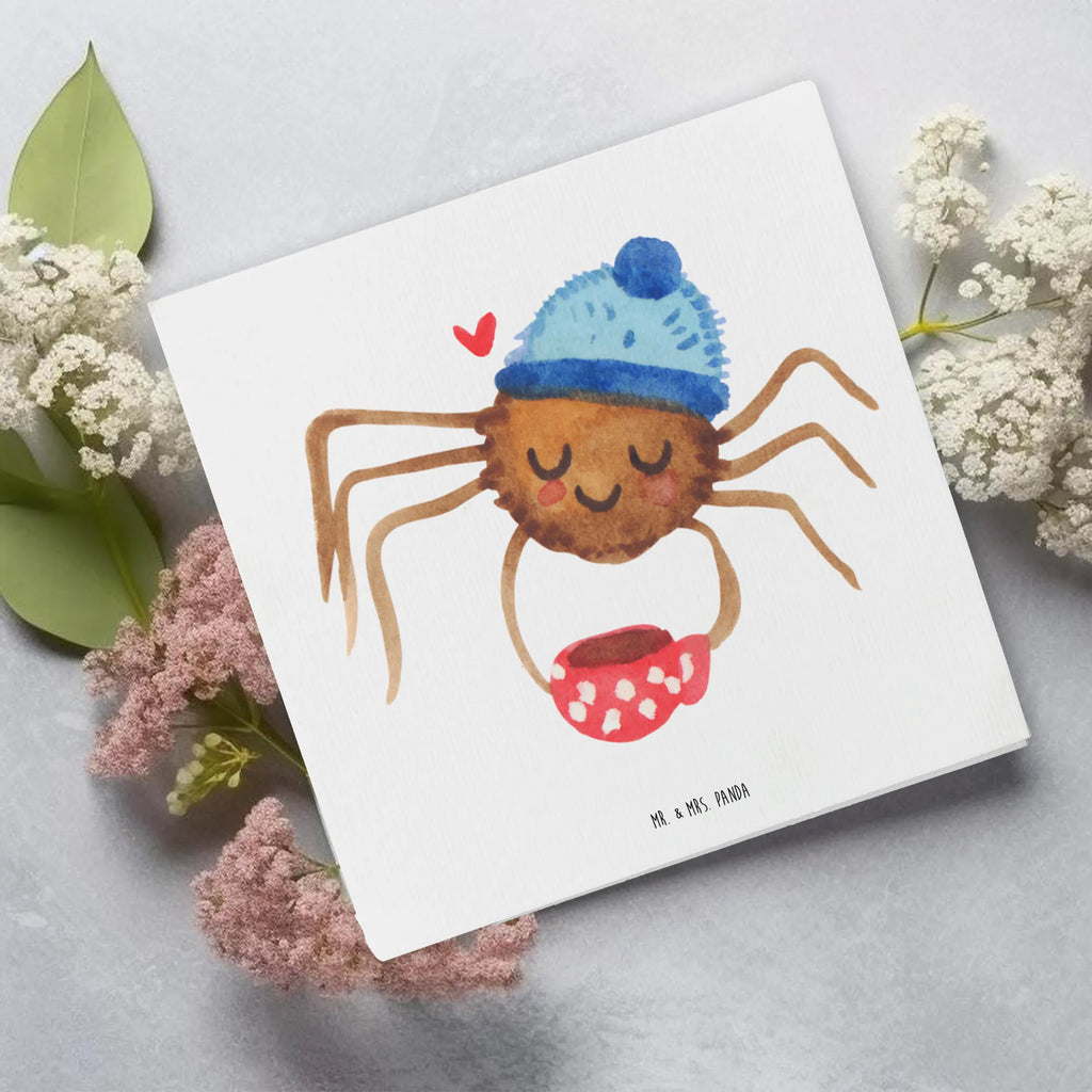 Deluxe Karte Spinne Agathe Kaffee Karte, Grußkarte, Geburtstagskarte, Einladungskarte, Klappkarte, Hochwertige Klappkarte, Hochwertige Grußkarte, Hochzeitskarte, Glückwunschkarte, Spinne Agathe, Spinne, Agathe, Videos, Merchandise, Kaffee, Morgen, Lebensweisheiten, Weiser Spruch, Morgenmuffel