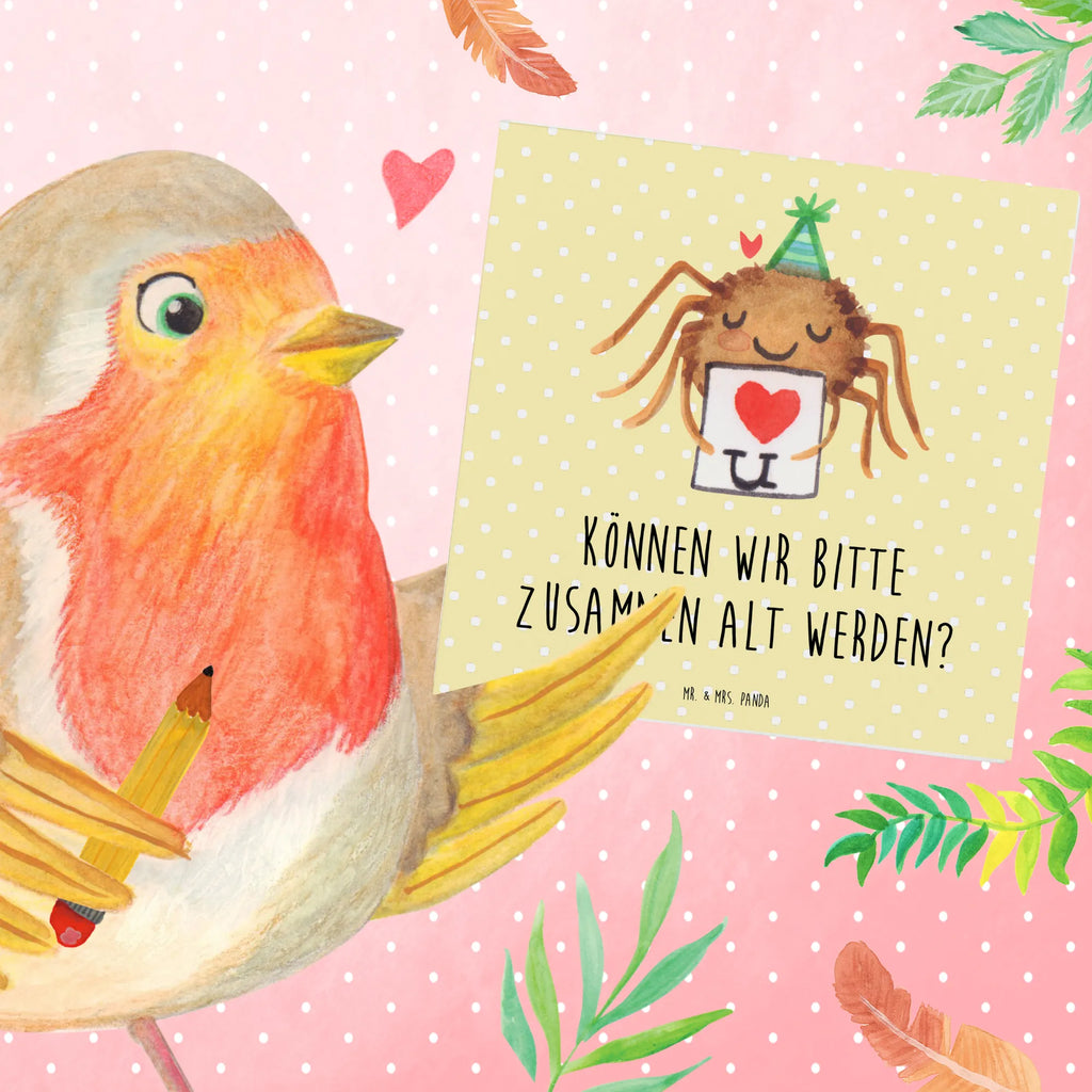 Deluxe Karte Spinne Agathe Brief Hochwertige Grußkarte, Geburtstagskarte, Hochzeitskarte, Einladungskarte, Hochwertige Klappkarte, Karte, Glückwunschkarte, Klappkarte, Grußkarte, Spinne Agathe, Spinne, Agathe, Videos, Merchandise, Treuebeweis, Treuetest, Liebespaar, Liebesbeweis, Verliebt, Liebesgeschenk, Heiratsantrag, Ich Liebe dich