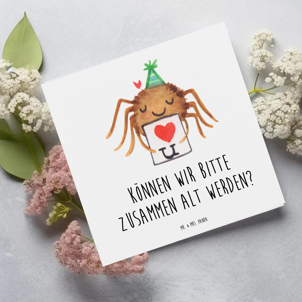 Deluxe Karte Spinne Agathe Brief Hochwertige Grußkarte, Geburtstagskarte, Hochzeitskarte, Einladungskarte, Hochwertige Klappkarte, Karte, Glückwunschkarte, Klappkarte, Grußkarte, Spinne Agathe, Spinne, Agathe, Videos, Merchandise, Treuebeweis, Treuetest, Liebespaar, Liebesbeweis, Verliebt, Liebesgeschenk, Heiratsantrag, Ich Liebe dich