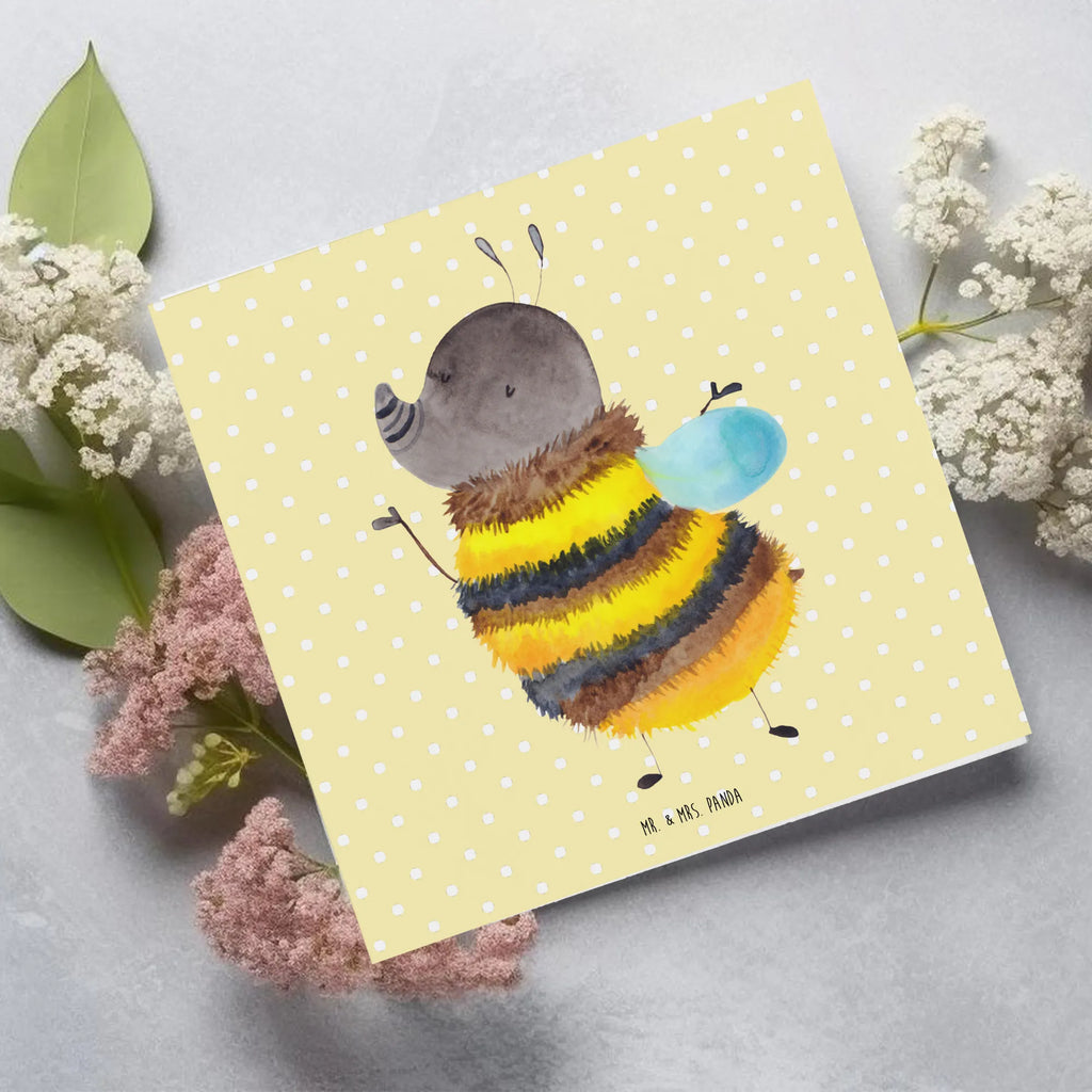 Deluxe Karte Hummel flauschig Karte, Klappkarte, Einladungskarte, Geburtstagskarte, Glückwunschkarte, Grußkarte, Hochzeitskarte, Hochwertige Klappkarte, Hochwertige Grußkarte, Tiermotive, Gute Laune, lustige Sprüche, Tiere, Flauschig, Hummel, Biene, Blume, Natur