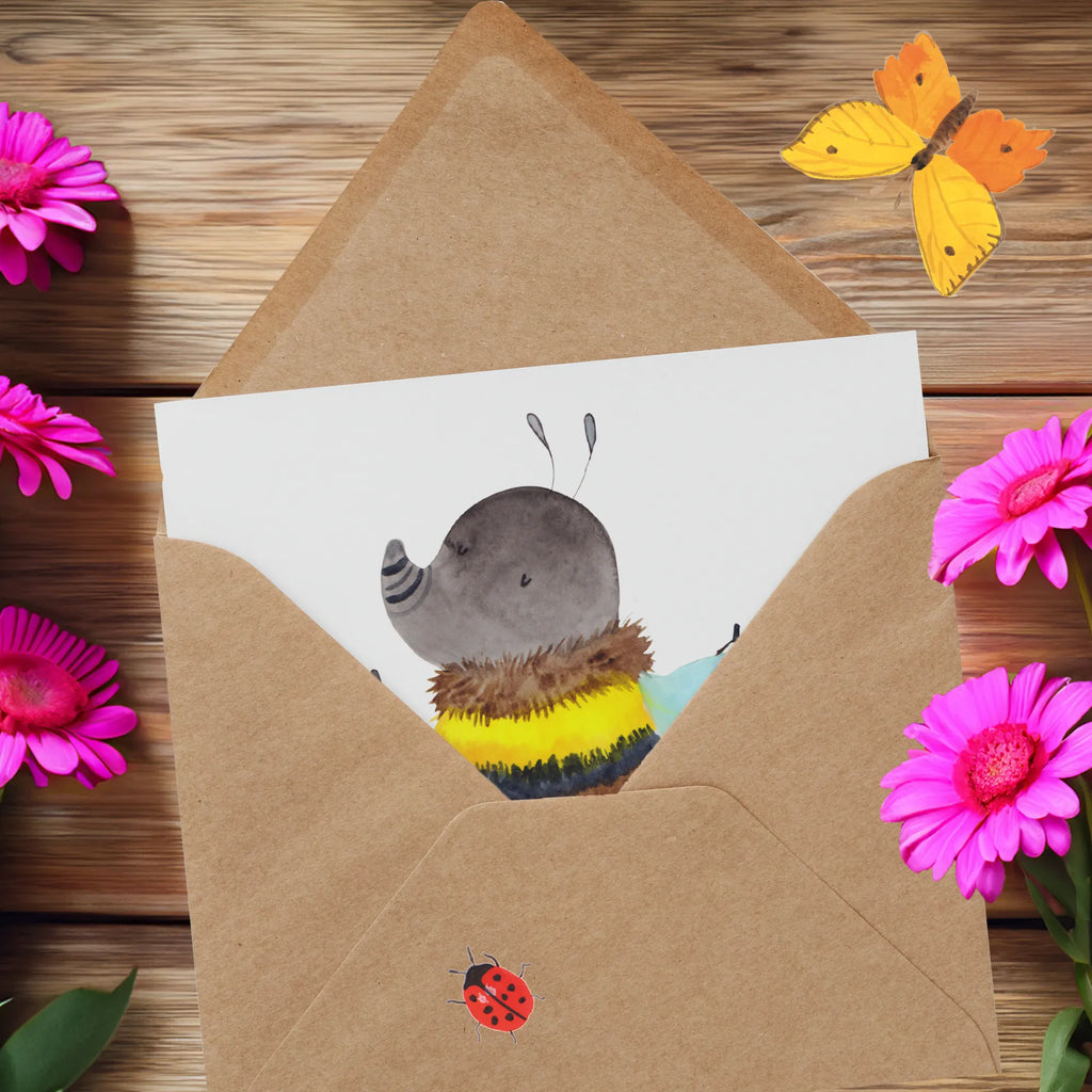 Deluxe Karte Hummel flauschig Karte, Klappkarte, Einladungskarte, Geburtstagskarte, Glückwunschkarte, Grußkarte, Hochzeitskarte, Hochwertige Klappkarte, Hochwertige Grußkarte, Tiermotive, Gute Laune, lustige Sprüche, Tiere, Flauschig, Hummel, Biene, Blume, Natur