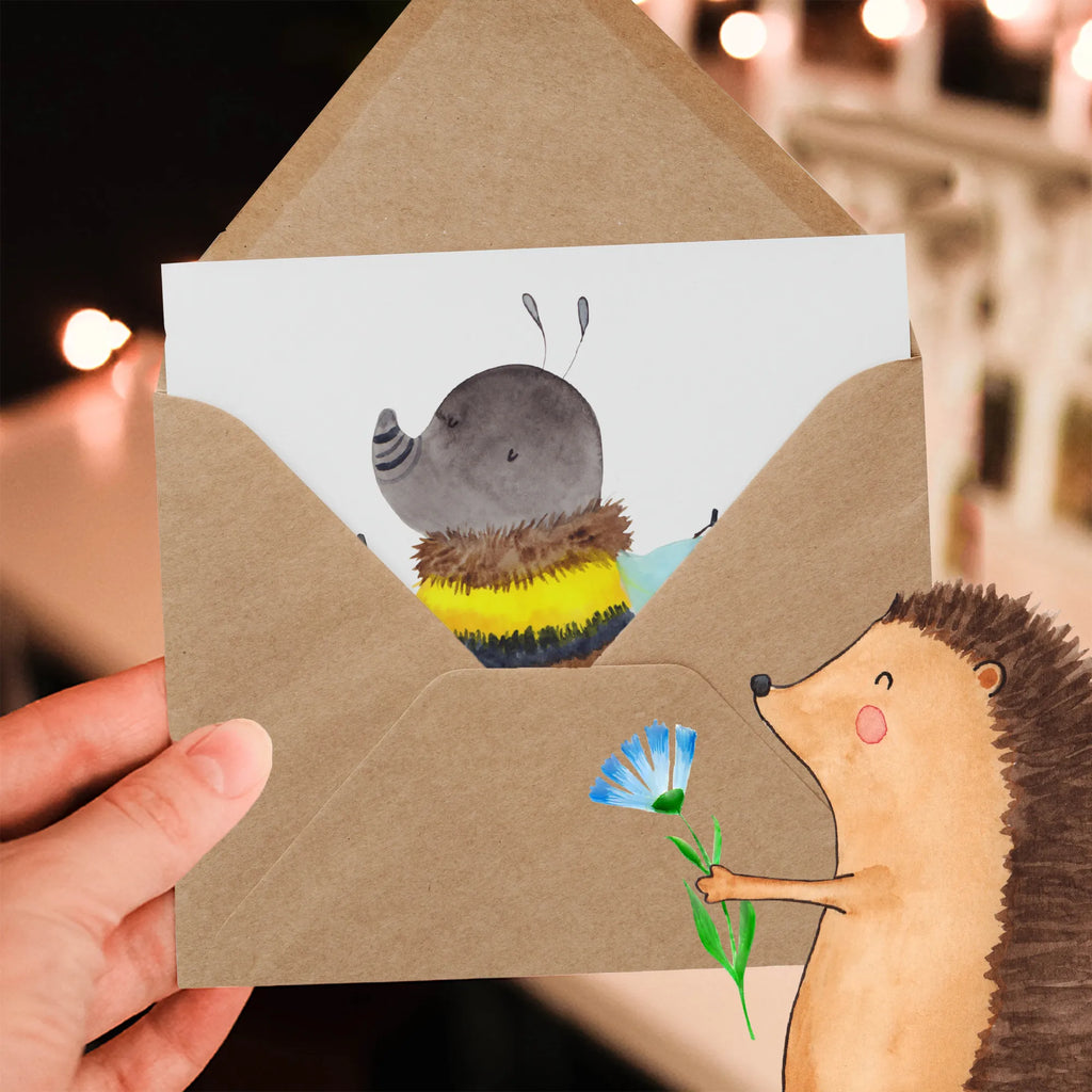 Deluxe Karte Hummel flauschig Karte, Klappkarte, Einladungskarte, Geburtstagskarte, Glückwunschkarte, Grußkarte, Hochzeitskarte, Hochwertige Klappkarte, Hochwertige Grußkarte, Tiermotive, Gute Laune, lustige Sprüche, Tiere, Flauschig, Hummel, Biene, Blume, Natur