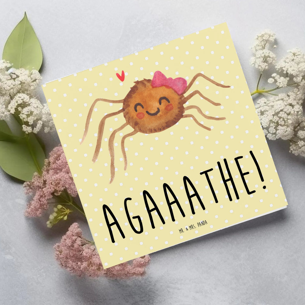 Deluxe Card Spider Agathe Joy Glückwunschkarte, Grußkarte, Hochzeitskarte, Karte, Hochwertige Grußkarte, Klappkarte, Einladungskarte, Hochwertige Klappkarte, Geburtstagskarte, Spinne Agathe, Spinne, Agathe, Videos, Merchandise, Beliebte Spinne, Viral, Viraler Hit, Trend