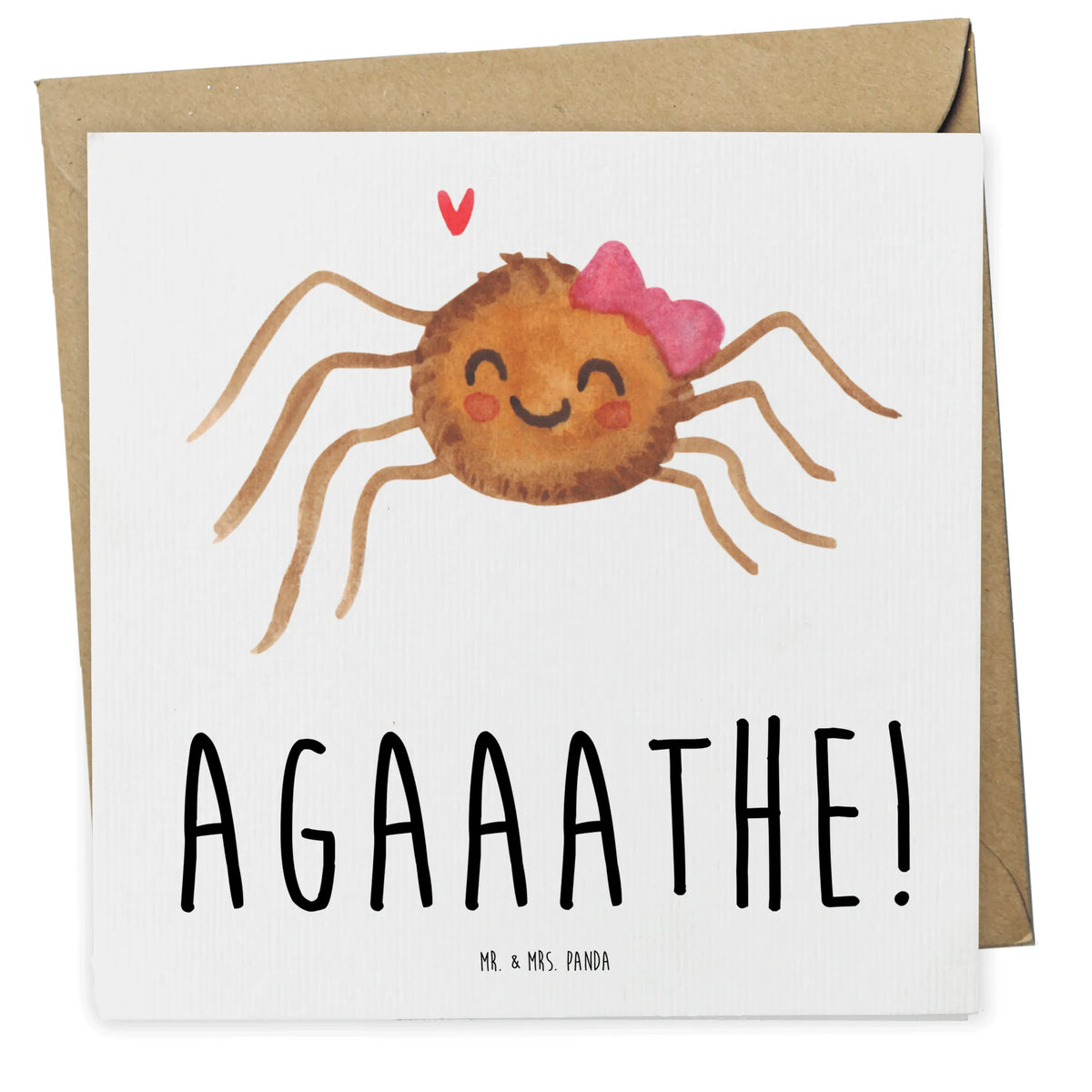 Deluxe Karte Spinne Agathe Freude Klappkarte, Grußkarte, anlasskarte, Glückwunschkarte, doppelkarte, faltkarte, Videos, Merchandise, Spinne Agathe, Spinne, Agathe, Viraler Hit, Beliebte Spinne, Trend, Viral