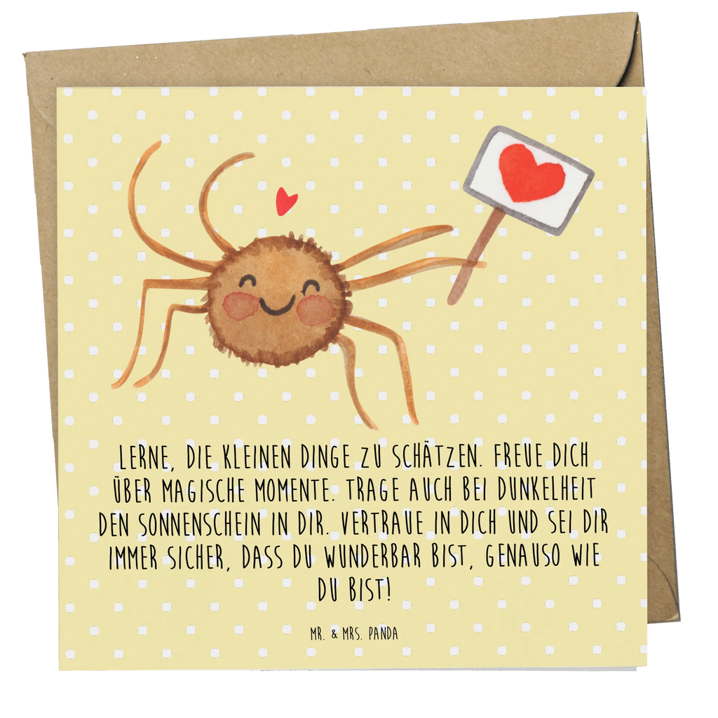 Deluxe Card Spider Agatha Motivation Hochzeitskarte, Einladungskarte, Geburtstagskarte, Grußkarte, Klappkarte, Glückwunschkarte, Hochwertige Klappkarte, Karte, Hochwertige Grußkarte, Spinne Agathe, Spinne, Agathe, Videos, Merchandise, Glück, Vertrauen, Liebe, Motivation, Dankeschön