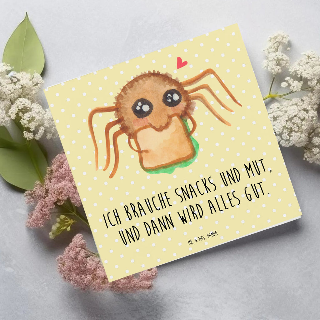 Karta Deluxe Pająk Agata kanapka Karte, Geburtstagskarte, Hochwertige Grußkarte, Klappkarte, Grußkarte, Hochzeitskarte, Glückwunschkarte, Einladungskarte, Hochwertige Klappkarte, Spinne Agathe, Spinne, Agathe, Videos, Merchandise, Mut, Verfressen, Glück, Lebensfreude, Alles wird gut, Hungrig, Hunger