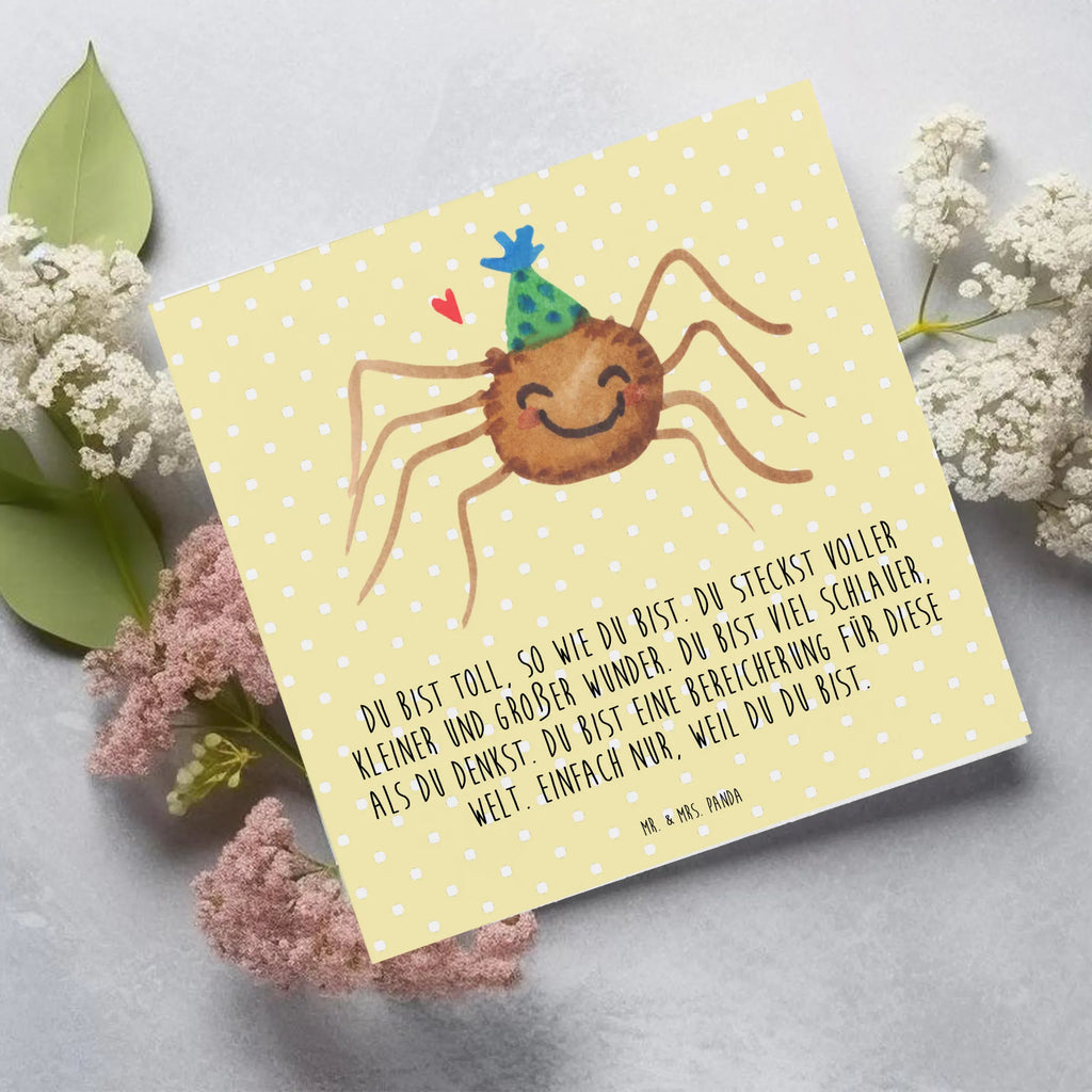 Deluxe Karte Spinne Agathe Party Einladungskarte, Hochwertige Grußkarte, Karte, Klappkarte, Geburtstagskarte, Glückwunschkarte, Grußkarte, Hochzeitskarte, Hochwertige Klappkarte, Spinne Agathe, Spinne, Agathe, Videos, Merchandise, Motivation, Selbstliebe, Wunder, Glück