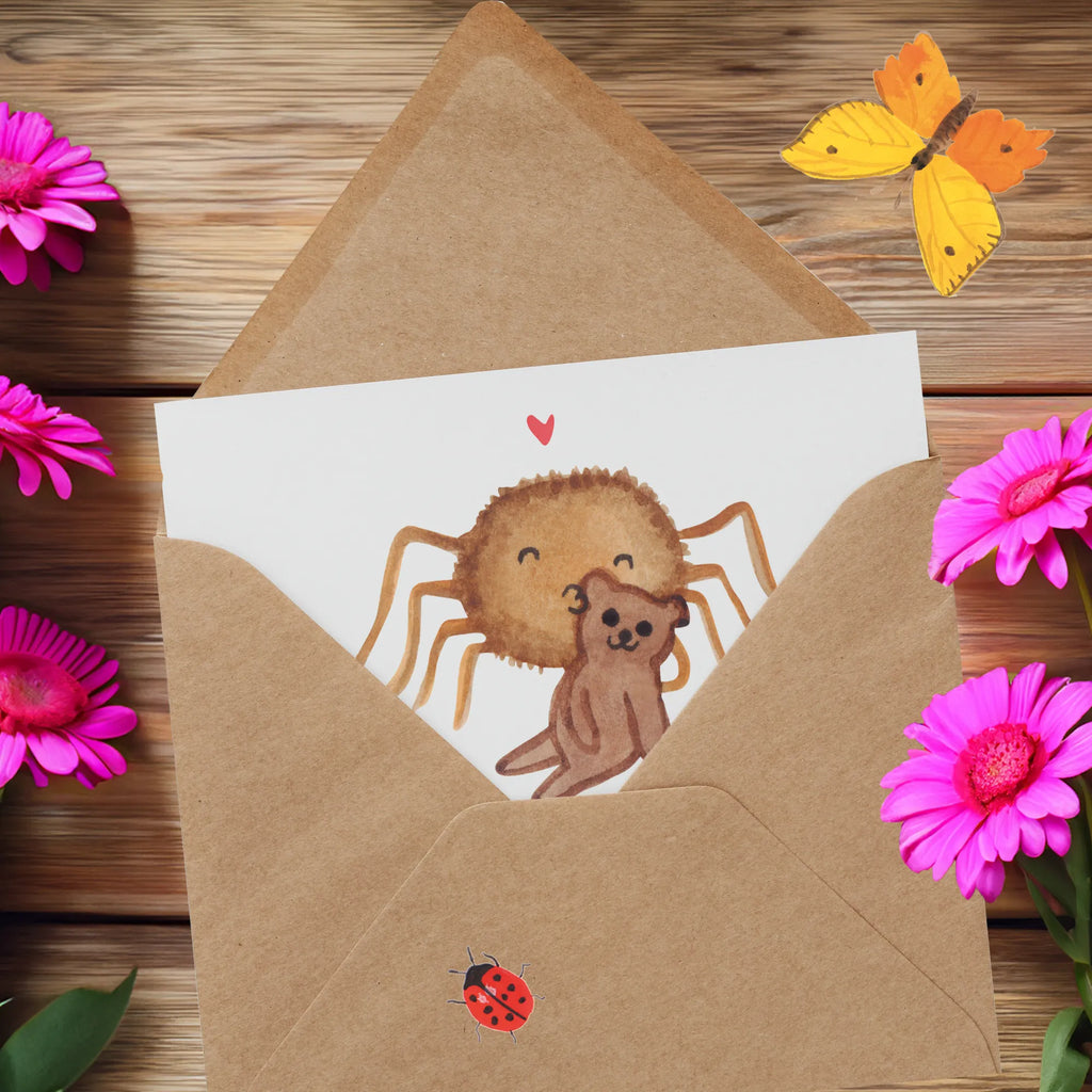 Deluxe Karte Spinne Agathe Teddy Hochwertige Klappkarte, Karte, Hochwertige Grußkarte, Geburtstagskarte, Glückwunschkarte, Grußkarte, Einladungskarte, Hochzeitskarte, Klappkarte, Spinne Agathe, Spinne, Agathe, Videos, Merchandise, Treue, Dankeschön, Teddy, Freundschaft, Verliebt, Liebesbeweis, Liebesgeschenk, Miteinander