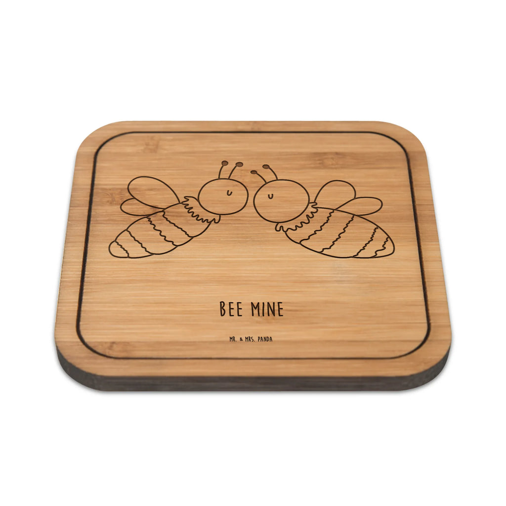 Square coaster bee Love gifts, glass, breakfast, giveaways, gift, coasters, set, square, glass coasters, wood, party, glasses, presents, Bee, wasp, bumblebee