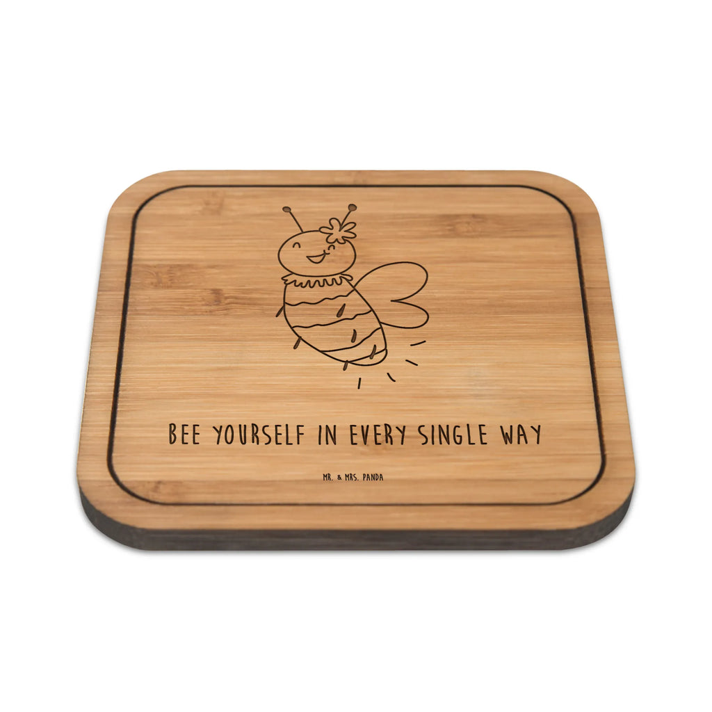 Square coaster bee flower wood, square, glass, breakfast, coasters, presents, gift, glasses, glass coasters, gifts, party, set, giveaways, Bee, wasp, bumblebee