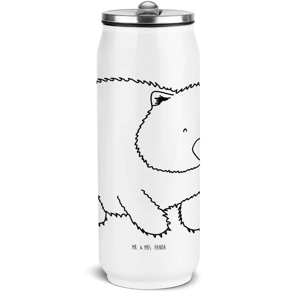 Drink Cans Water Bottle Wombat small animals, cute, funny, cute animal motives, hand drawn, small world, funny sayings, good mood, happy, gifts, gift ideas, special gifts, animal lover, card, Australia, motivation, saying, Wombat, life is beautiful