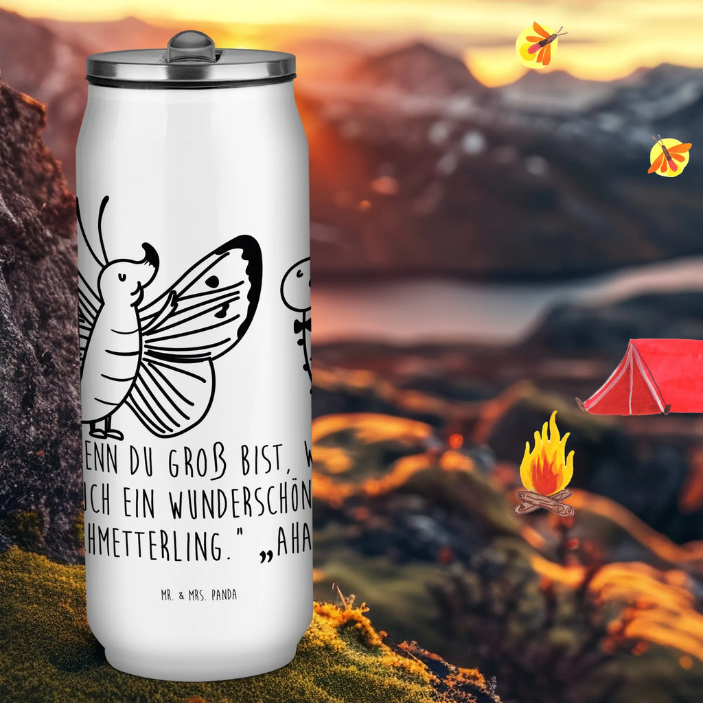 Drink Cans Water Bottle Caterpillar butterfly small animals, cute, funny, cute animal motives, hand drawn, small world, funny sayings, good mood, happy, gifts, gift ideas, special gifts, animal lover, card, butterfly, development, hat, Caterpillar, growing up, cocoon, lemon butterfly, beauty