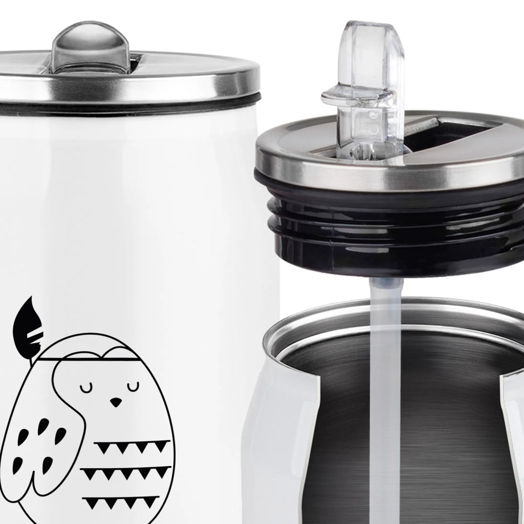 Puszki napojowe Butelka do picia sowa Ozdoba z piór Sowa