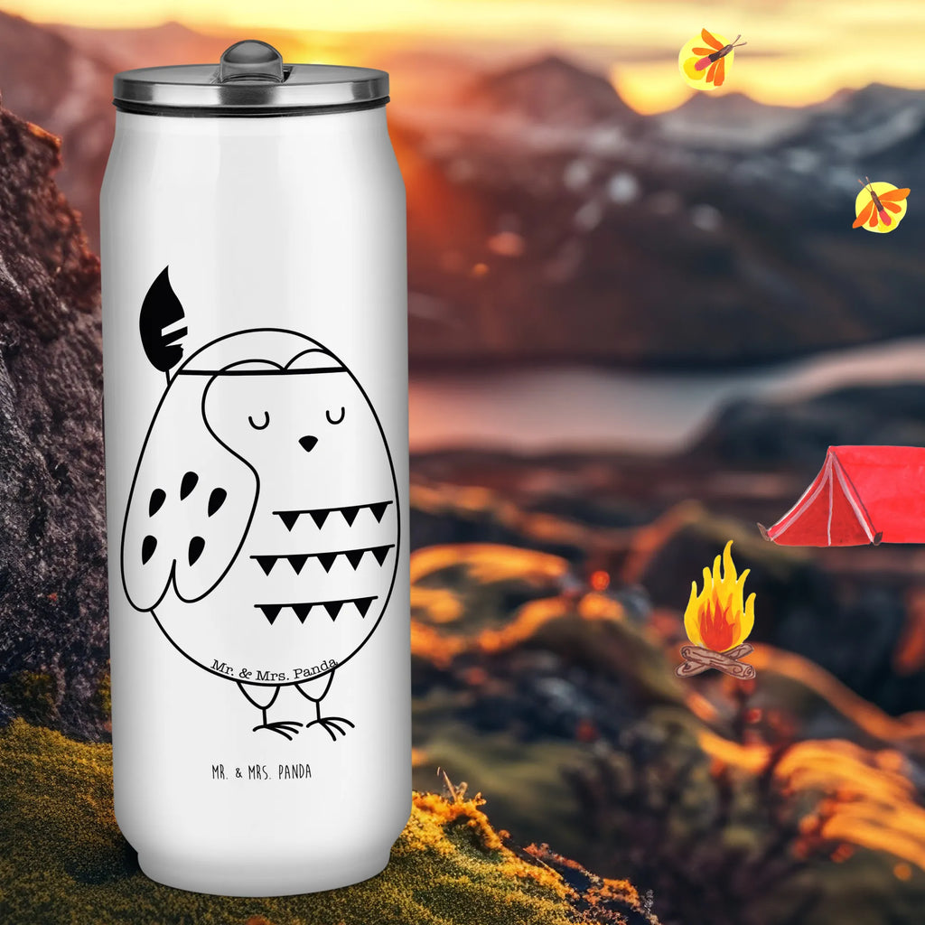 Puszki napojowe Butelka do picia sowa Ozdoba z piór Sowa