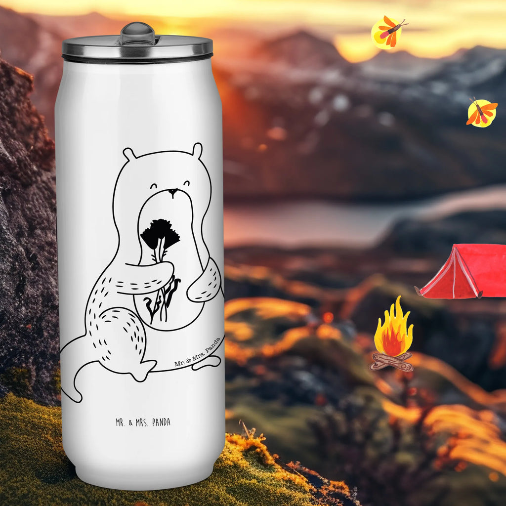 Puszki napojowe Butelka do picia wydra bukiet kwiatów Kuna, wydra, morska wydra