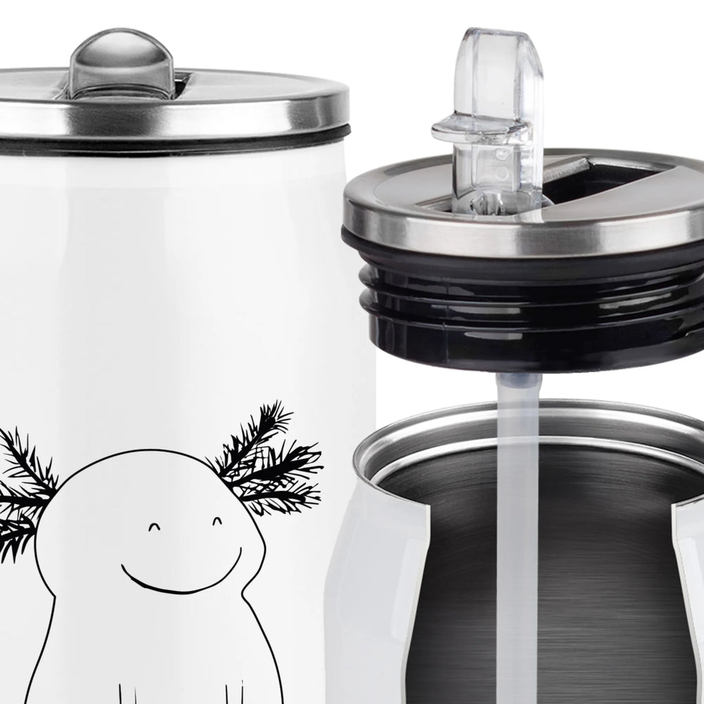 Personalized Beverage Cans Drinking Bottle axolotl Happy Axolotl, Axelotl, marine animals, Mexican walking fish, salamander, amphibian, good mood, motivation, tail, axolot, axolotl
