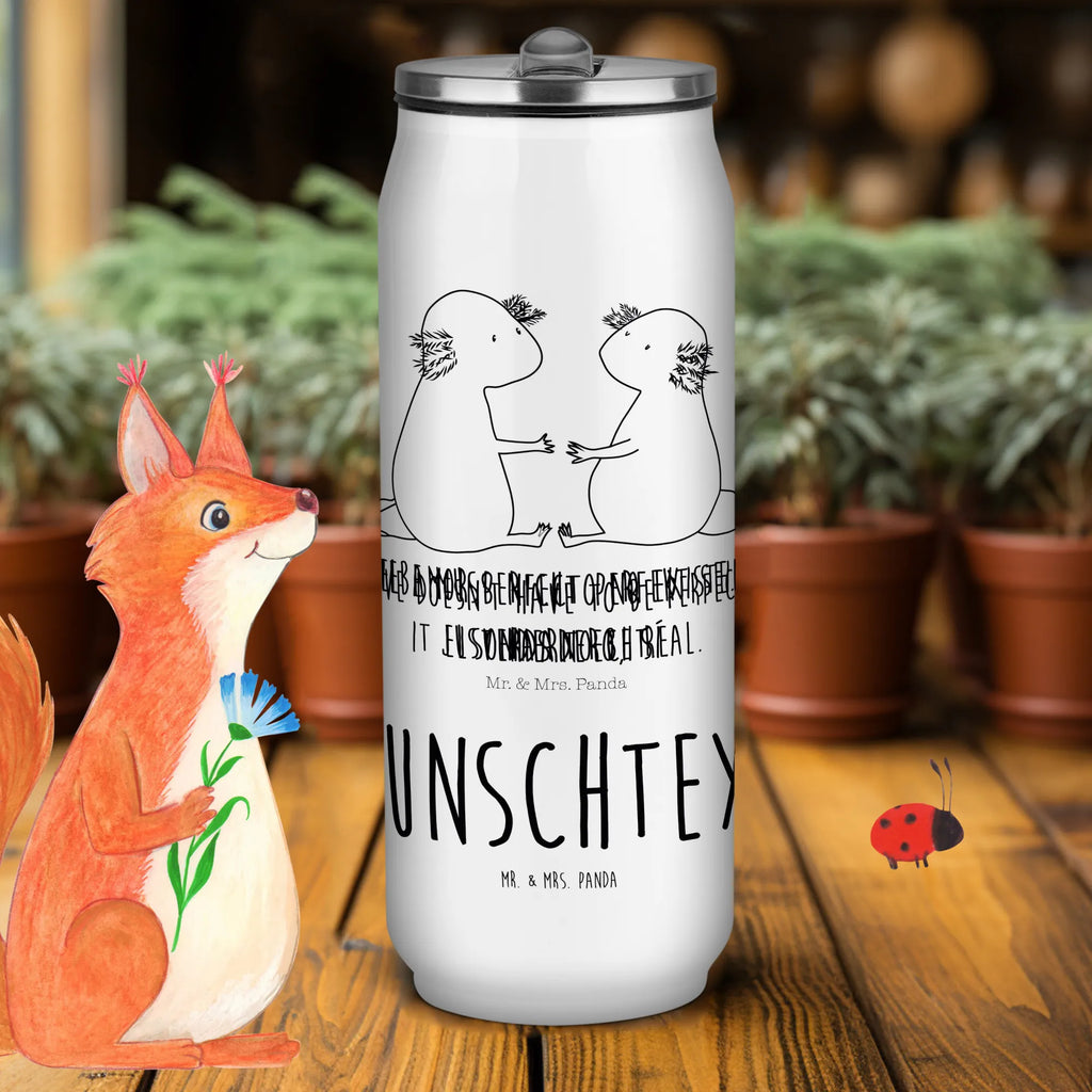 Personalized Beverage Cans Drinking Bottle axolotl Love Axolotl, Axelotl, marine animals, Mexican walking fish, salamander, amphibian, love, proof of love, friend, anniversary, tail, great love, valentine's day, husband, axolotl, fiancé, axolot