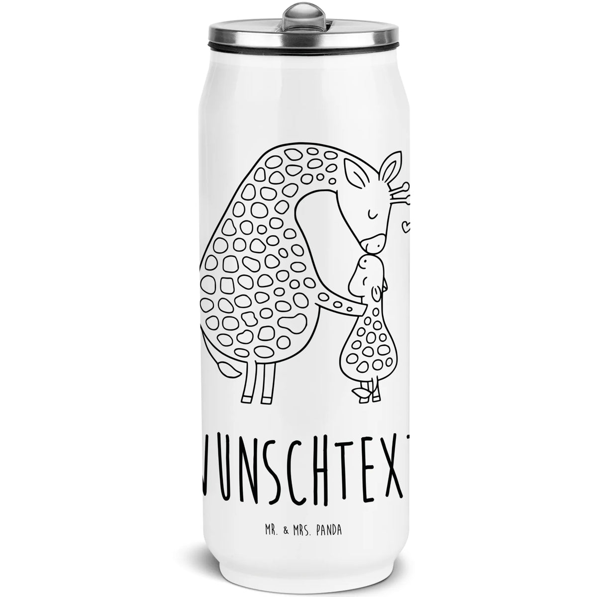 Personalized Beverage Cans Drinking Bottle giraffe child Africa, child, daughter, son, favourite person, mum, giraffe, mother