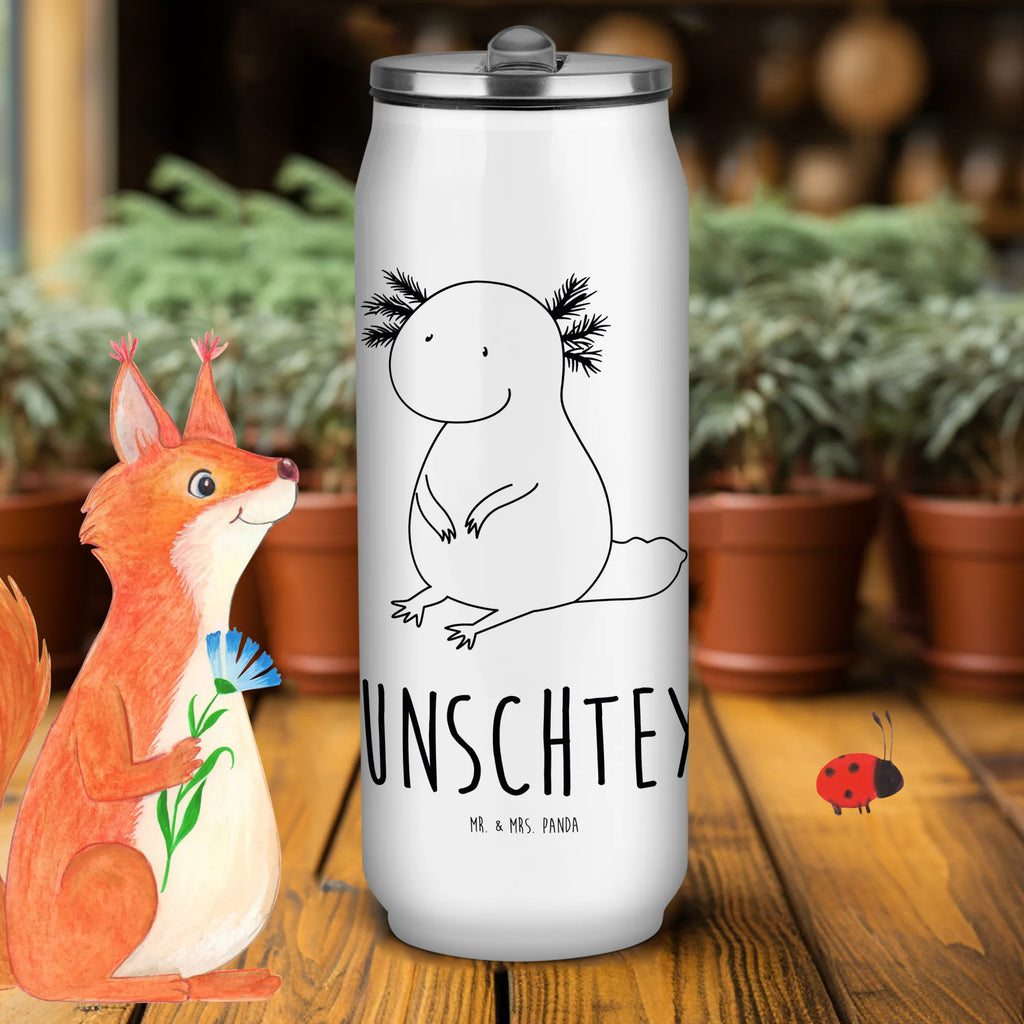 Personalized Beverage Cans Drinking Bottle axolotl zero Axolotl, Axelotl, marine animals, Mexican walking fish, salamander, cheerful, worldly wisdom, lifestyle, love, Axolot, happy, contented, girlfriend, wisdom