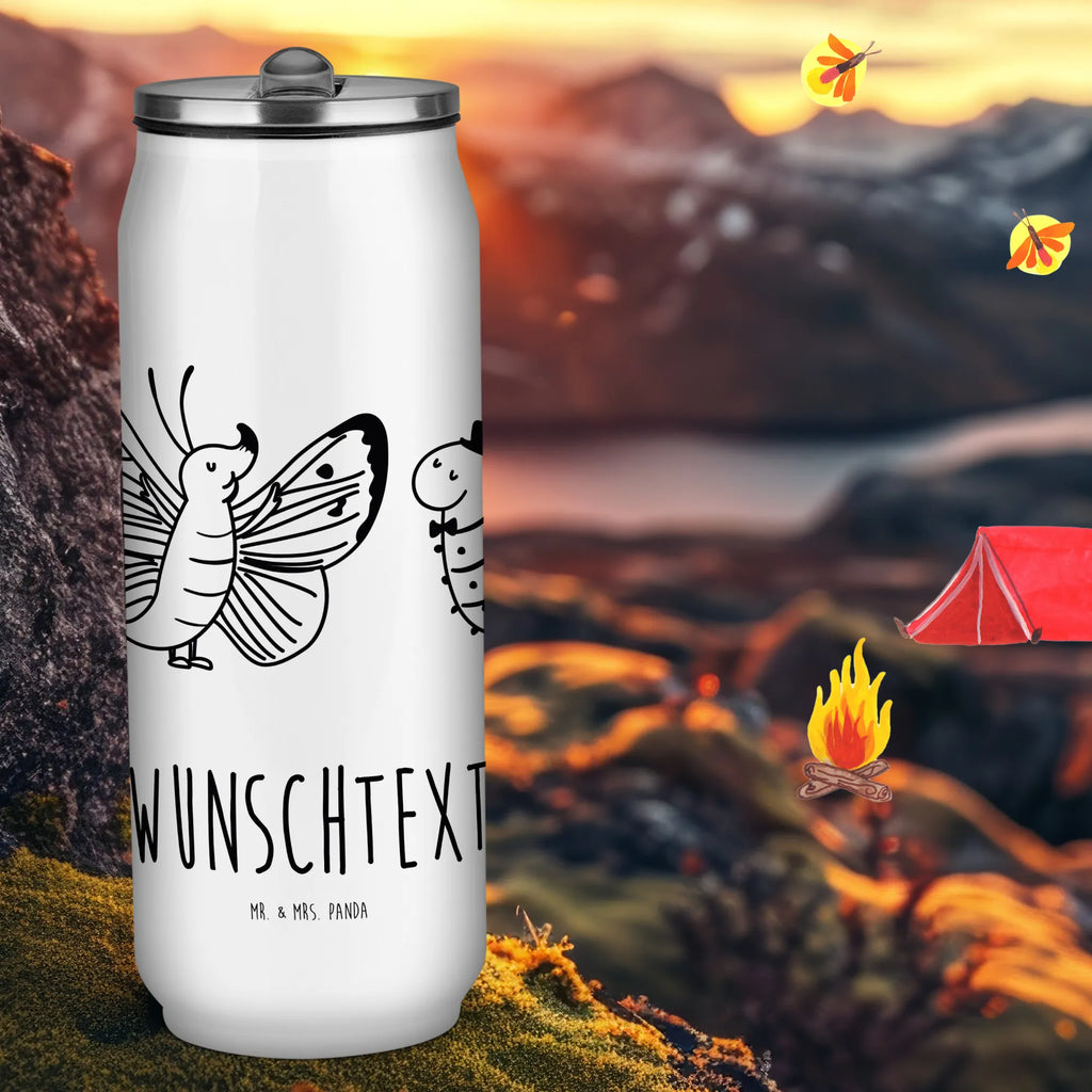 Personalizowane puszki napojowe i butelka do picia gąsienica motyl Motywy zwierzęce, dobra energia, zabawne powiedzonka, zwierzęta