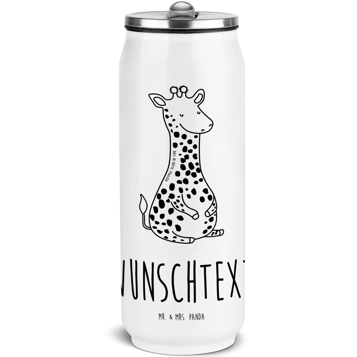 Personalized Beverage Cans Drinking Bottle giraffe Satisfied Africa, Adventure, Giraffe, Happiness