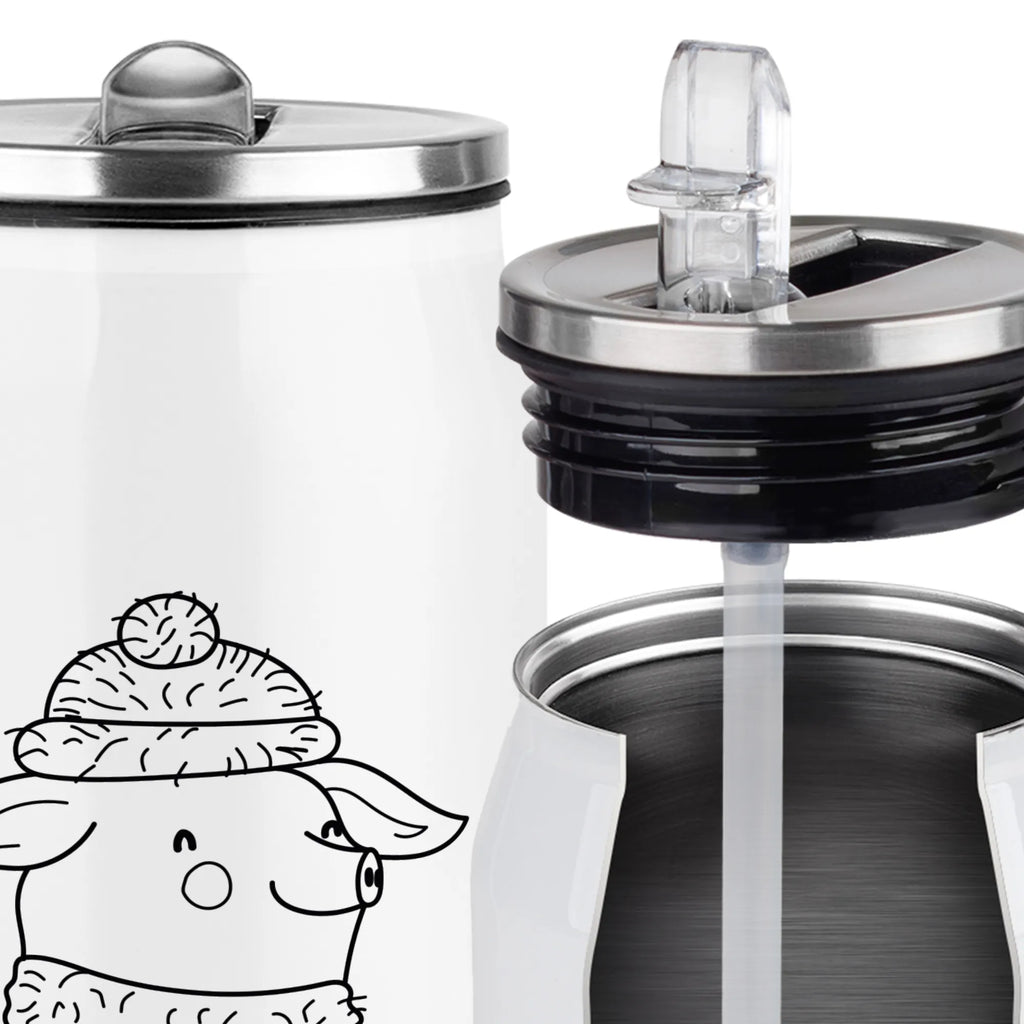 Personalizowane puszki napojowe i butelka do picia Świnka grzane wino Zima, Boże Narodzenie, dekoracje świąteczne, Mikołaj, Adwent, Wigilia, zimowy motyw