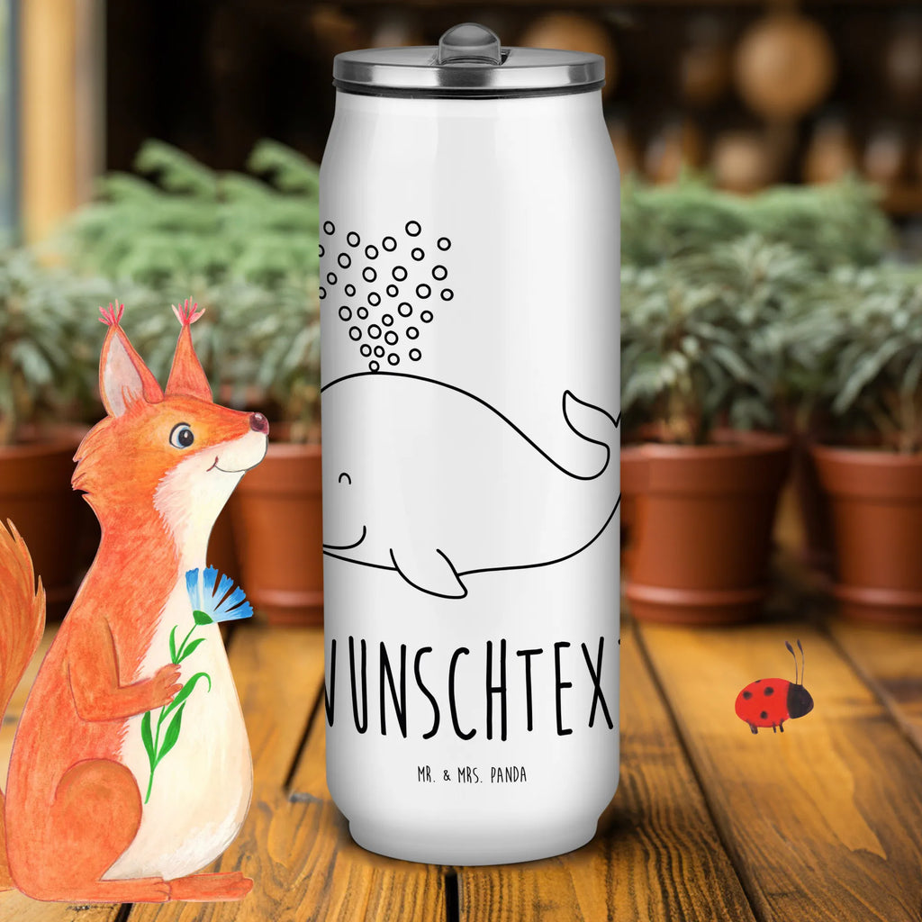 Personalizowane puszki napojowe i butelka do picia wieloryb konfetti Zwierzeta morskie, Morze, Wakacje