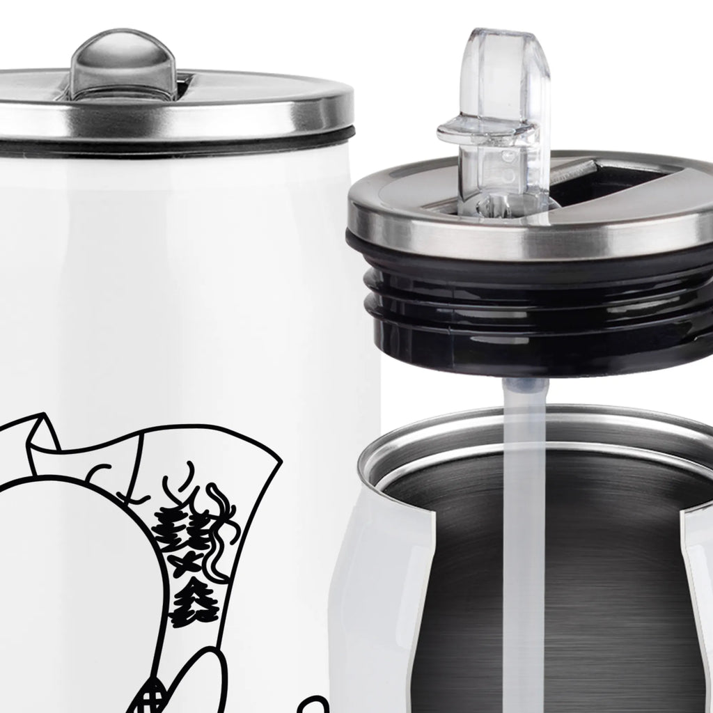 Personalized Beverage Cans Drinking Bottle Penguin & Mouse Hiker Penguin, North Pole, Winter, Penguins, adventure, penguin, adventurer, road trip, penguins, hiking, wanderlust, excursion