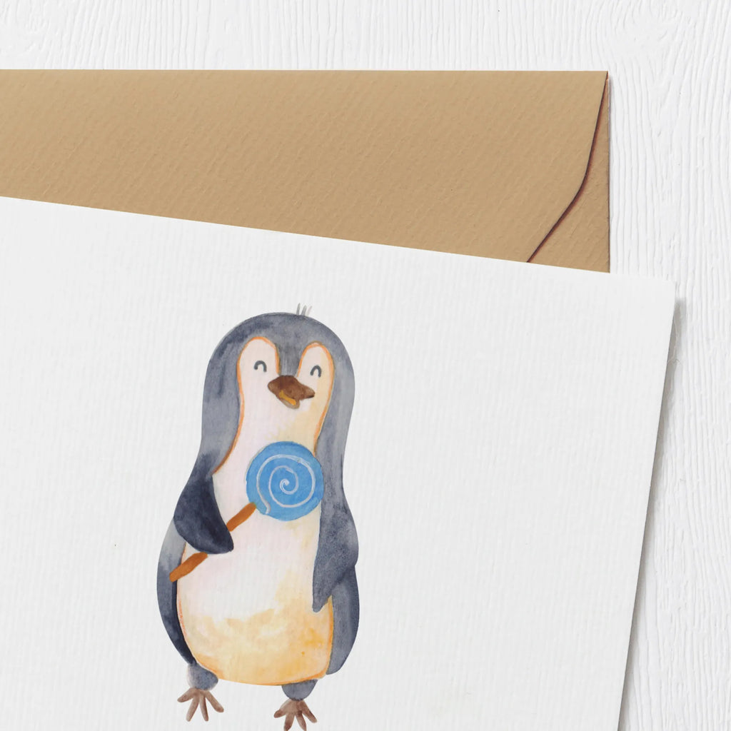 Personalized Deluxe Card Penguin lollipop Grußkarte als Geldgeschenk, Grußkarte mit Namen, Grußkarte selber drucken, Grußkarte selbst gestalten, Grußkarte mit persönlichen Nachrichten, Personalisiertere Klappkarte, Personalisierte Geburtstagskarte, Personalisierte Glückwunschkarte, Personalisierte Grußkarte, Grußkarten personalisiert, Personalisierte Karte, Personalisierte Einladungskarte, Personalisierte Hochzeitskarte, Pinguin, Blödsinn, Rebell, Spruch, Gauner, Lolli, Ganove, Rabauke, Pinguine, Süßigkeiten
