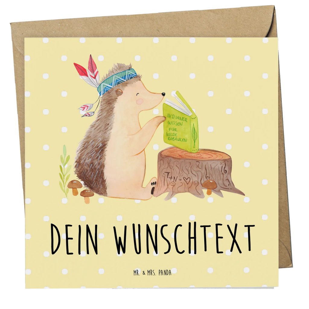 Personalized Deluxe Card Hedgehog feather headdress Personalisierte Einladungskarte, Grußkarte als Geldgeschenk, Personalisierte Hochzeitskarte, Personalisierte Geburtstagskarte, Personalisierte Grußkarte, Grußkarte mit Namen, Personalisiertere Klappkarte, Grußkarte mit persönlichen Nachrichten, Personalisierte Glückwunschkarte, Grußkarte selber drucken, Grußkarten personalisiert, Personalisierte Karte, Grußkarte selbst gestalten, Waldtiere, Tiere, Igel, Indianer, Camping, Abenteuer, Lagerfeuer