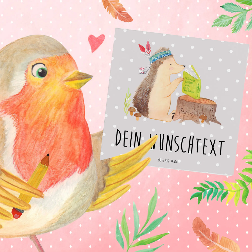 Personalized Deluxe Card Hedgehog feather headdress Personalisierte Einladungskarte, Grußkarte als Geldgeschenk, Personalisierte Hochzeitskarte, Personalisierte Geburtstagskarte, Personalisierte Grußkarte, Grußkarte mit Namen, Personalisiertere Klappkarte, Grußkarte mit persönlichen Nachrichten, Personalisierte Glückwunschkarte, Grußkarte selber drucken, Grußkarten personalisiert, Personalisierte Karte, Grußkarte selbst gestalten, Waldtiere, Tiere, Igel, Indianer, Camping, Abenteuer, Lagerfeuer