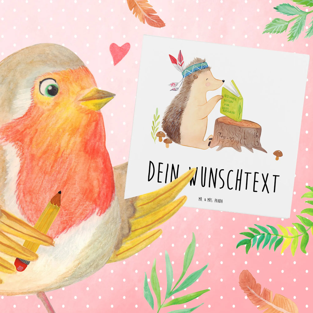 Personalized Deluxe Card Hedgehog feather headdress Personalisierte Einladungskarte, Grußkarte als Geldgeschenk, Personalisierte Hochzeitskarte, Personalisierte Geburtstagskarte, Personalisierte Grußkarte, Grußkarte mit Namen, Personalisiertere Klappkarte, Grußkarte mit persönlichen Nachrichten, Personalisierte Glückwunschkarte, Grußkarte selber drucken, Grußkarten personalisiert, Personalisierte Karte, Grußkarte selbst gestalten, Waldtiere, Tiere, Igel, Indianer, Camping, Abenteuer, Lagerfeuer
