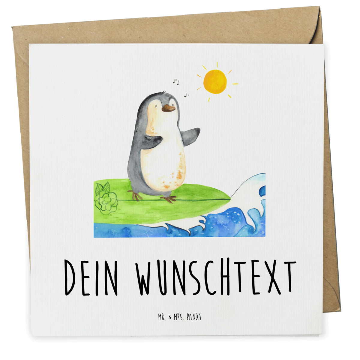 Personalisierte Deluxe Karte Pinguin Surfer Grußkarten Personalisiert, Personalisierte Postkarte, Personalisierte Karten, karte personalisiert, Personalisierte Karte, grußkarte personalisiert, Personalisierte Grußkarten, Grußkarte personalisierbar, individuelle grußkarte, Postkarte personalisiert, Personalisierte Grußkarte, Pinguin, Wellen, Urlaub, Surfer, Portugal, Wellen Reiten, Hawaii, Pinguine, Surfen