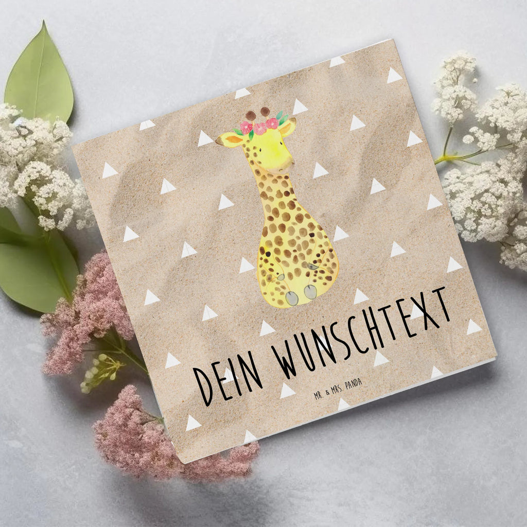 Personalisierte Deluxe Karte Giraffe Blumenkranz Personalisierte Hochzeitskarte, Personalisierte Geburtstagskarte, Personalisierte Grußkarte, Personalisierte Einladungskarte, Grußkarte selbst gestalten, Grußkarten personalisiert, Personalisierte Glückwunschkarte, Personalisiertere Klappkarte, Grußkarte als Geldgeschenk, Grußkarte selber drucken, Grußkarte mit Namen, Grußkarte mit persönlichen Nachrichten, Personalisierte Karte, Afrika, Wildtiere, Giraffe, Abenteurer, Blumenkranz, Selbstliebe, Freundin