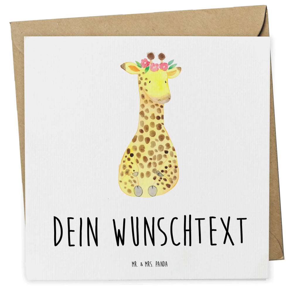 Personalisierte Deluxe Karte Giraffe Blumenkranz Personalisierte Hochzeitskarte, Personalisierte Geburtstagskarte, Personalisierte Grußkarte, Personalisierte Einladungskarte, Grußkarte selbst gestalten, Grußkarten personalisiert, Personalisierte Glückwunschkarte, Personalisiertere Klappkarte, Grußkarte als Geldgeschenk, Grußkarte selber drucken, Grußkarte mit Namen, Grußkarte mit persönlichen Nachrichten, Personalisierte Karte, Afrika, Wildtiere, Giraffe, Abenteurer, Blumenkranz, Selbstliebe, Freundin