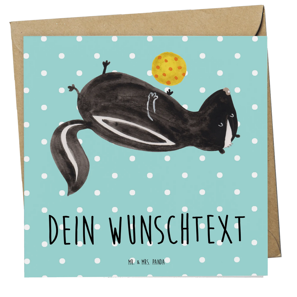 Personalized Deluxe Card skunk ball Personalisierte Glückwunschkarte, Personalisiertere Klappkarte, Personalisierte Geburtstagskarte, Grußkarte als Geldgeschenk, Personalisierte Grußkarte, Personalisierte Karte, Grußkarte selber drucken, Grußkarte mit Namen, Personalisierte Einladungskarte, Grußkarte selbst gestalten, Grußkarte mit persönlichen Nachrichten, Personalisierte Hochzeitskarte, Grußkarten personalisiert, Stinktier, Skunk, Stinki, Wildtier, Stinker, verspielt, Raubtier, Weisheit