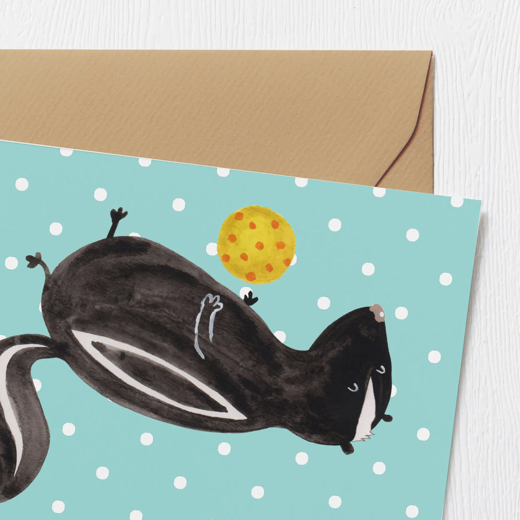 Personalized Deluxe Card skunk ball Personalisierte Glückwunschkarte, Personalisiertere Klappkarte, Personalisierte Geburtstagskarte, Grußkarte als Geldgeschenk, Personalisierte Grußkarte, Personalisierte Karte, Grußkarte selber drucken, Grußkarte mit Namen, Personalisierte Einladungskarte, Grußkarte selbst gestalten, Grußkarte mit persönlichen Nachrichten, Personalisierte Hochzeitskarte, Grußkarten personalisiert, Stinktier, Skunk, Stinki, Wildtier, Stinker, verspielt, Raubtier, Weisheit